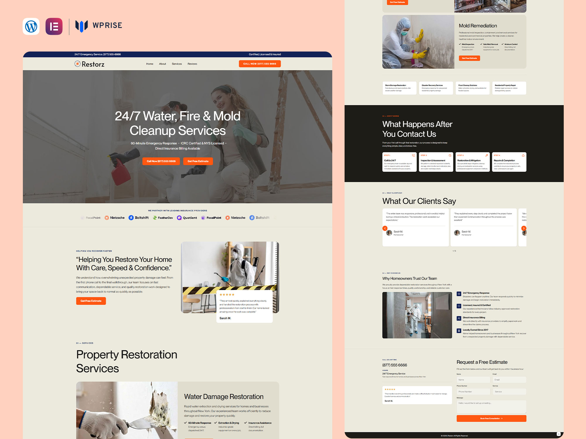 Restorz – Mold Remediation Landing Page
