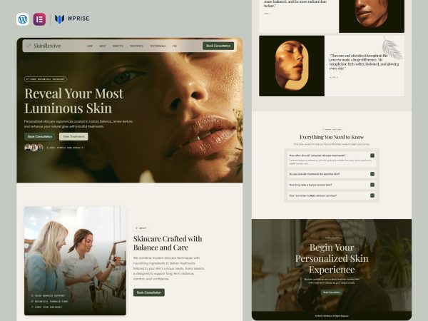 SkinRevive – Skincare Landing Page for Lead Generation