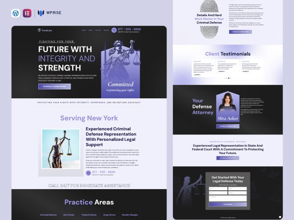 TrustLaw – Law & Legal Landing Page for Lead Generation