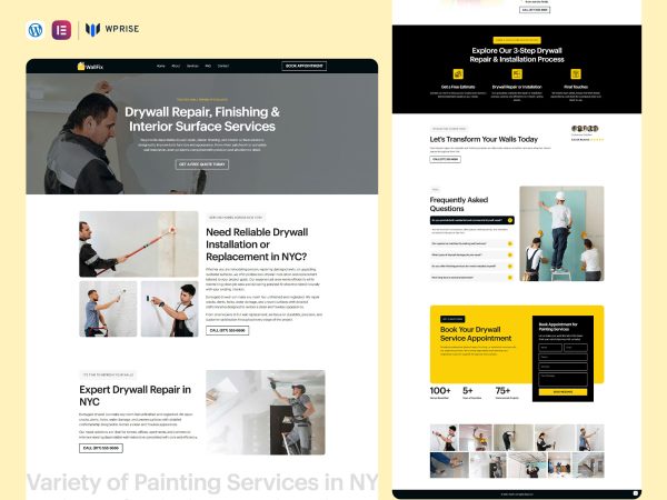 WallFix – DryWall Landing Page for Lead Generation