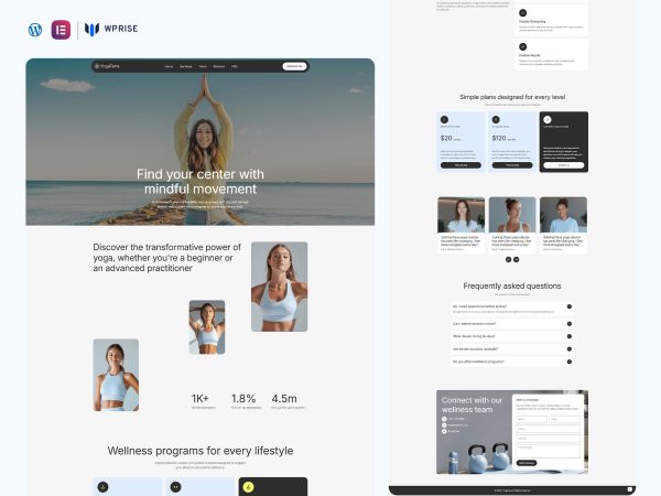 YogaTane - Yoga Wellness Services Lead Generation Landing Page