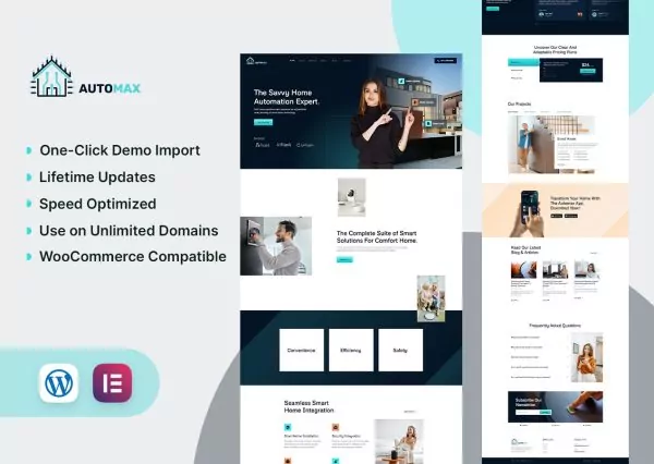 Automax - Smart Home Automation Elementor Template