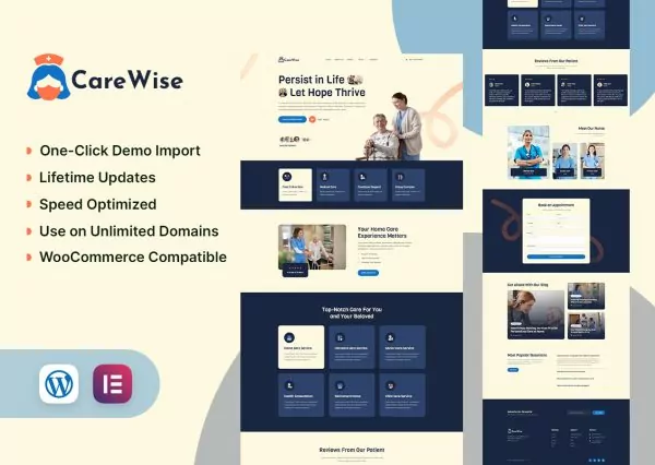 CareWise - Care Agency & Private Nursing Elementor Template