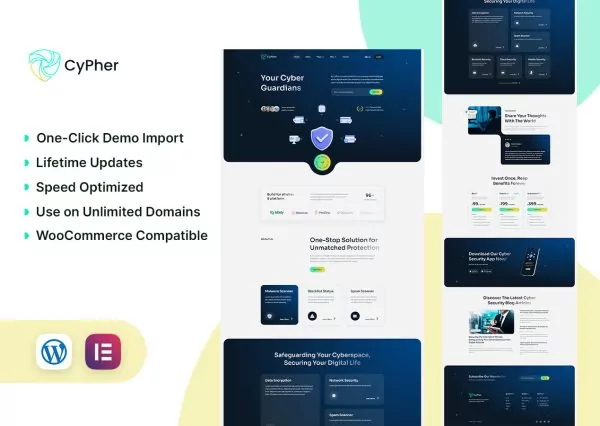 CyPher - Cyber Security Services Elementor Template