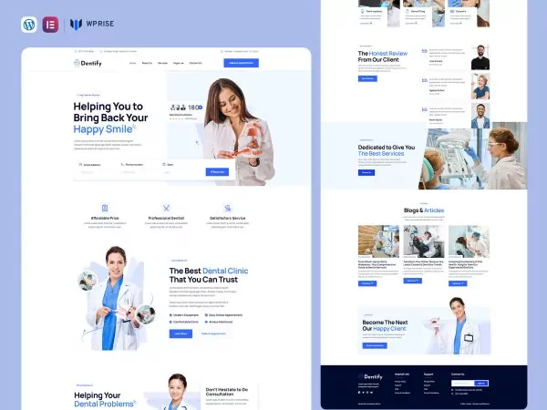 Dentify - Dentist & Dental Clinic Elementor Template