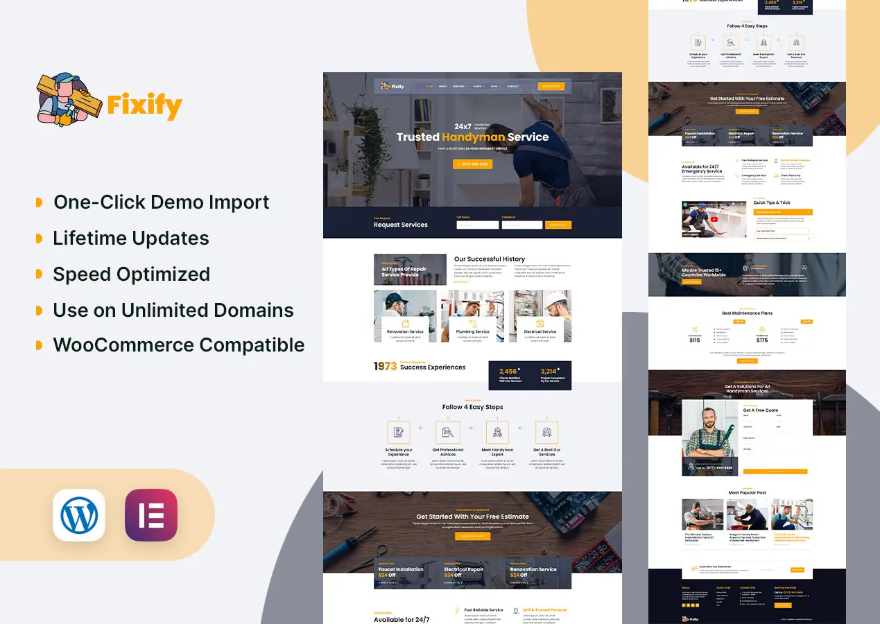 Fixify - Handyman Repair Service Elementor Template