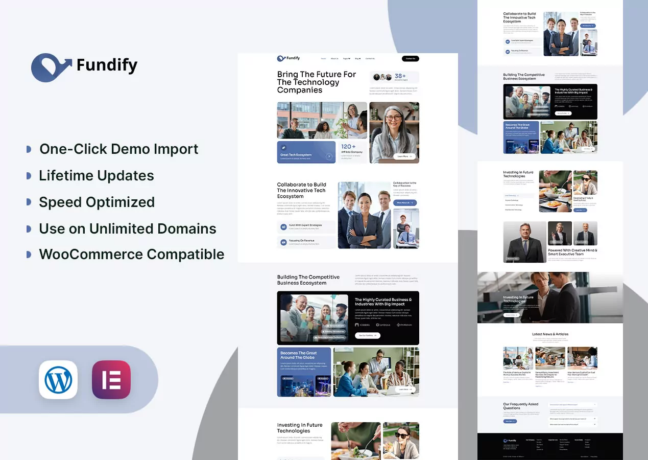Fundify - Venture Capital & Investment Elementor Template