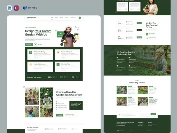 GardenPro - Gardening & Landscaping Elementor Template