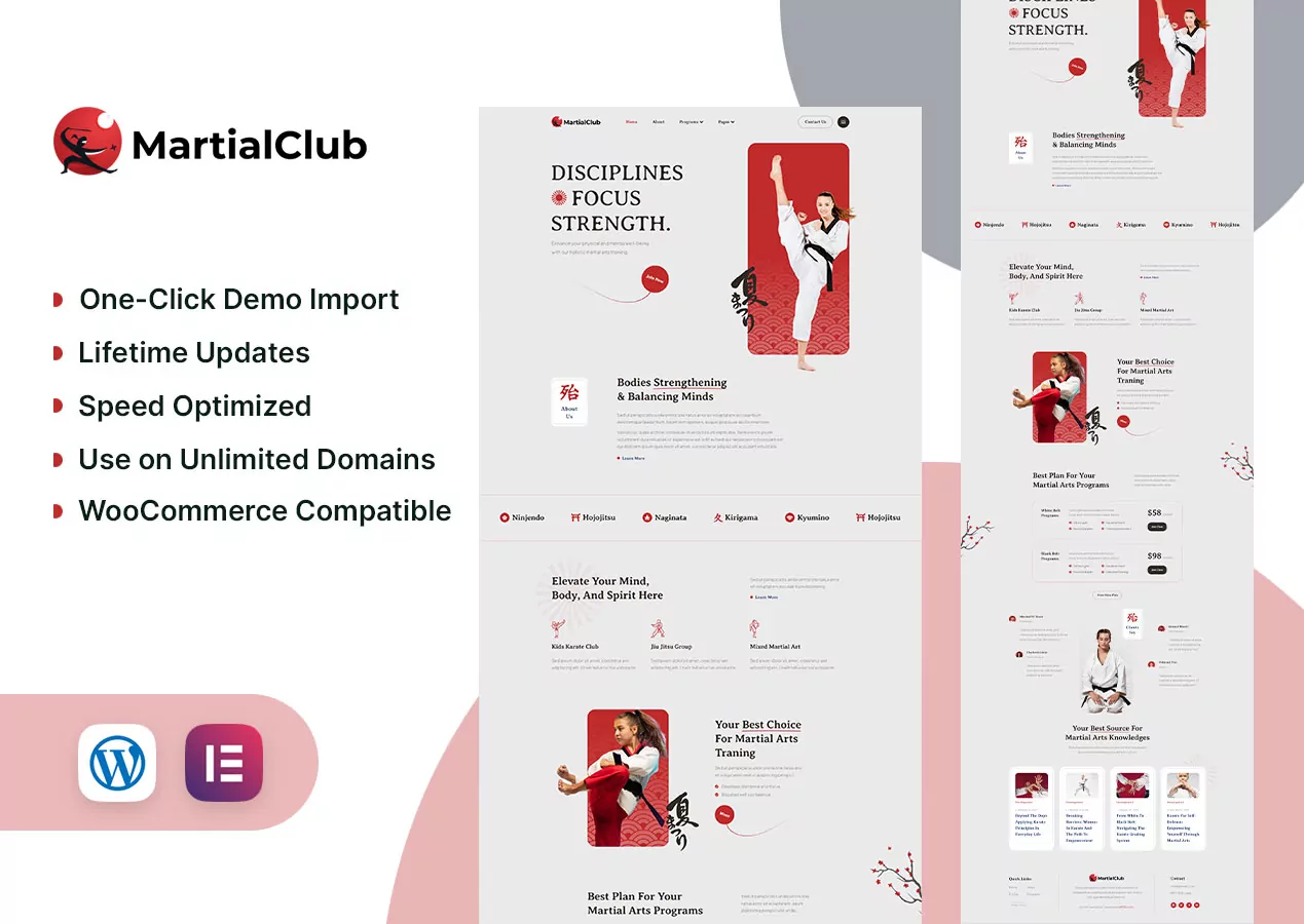 MartialClub - Martial Arts Club & Trainer Elementor Template