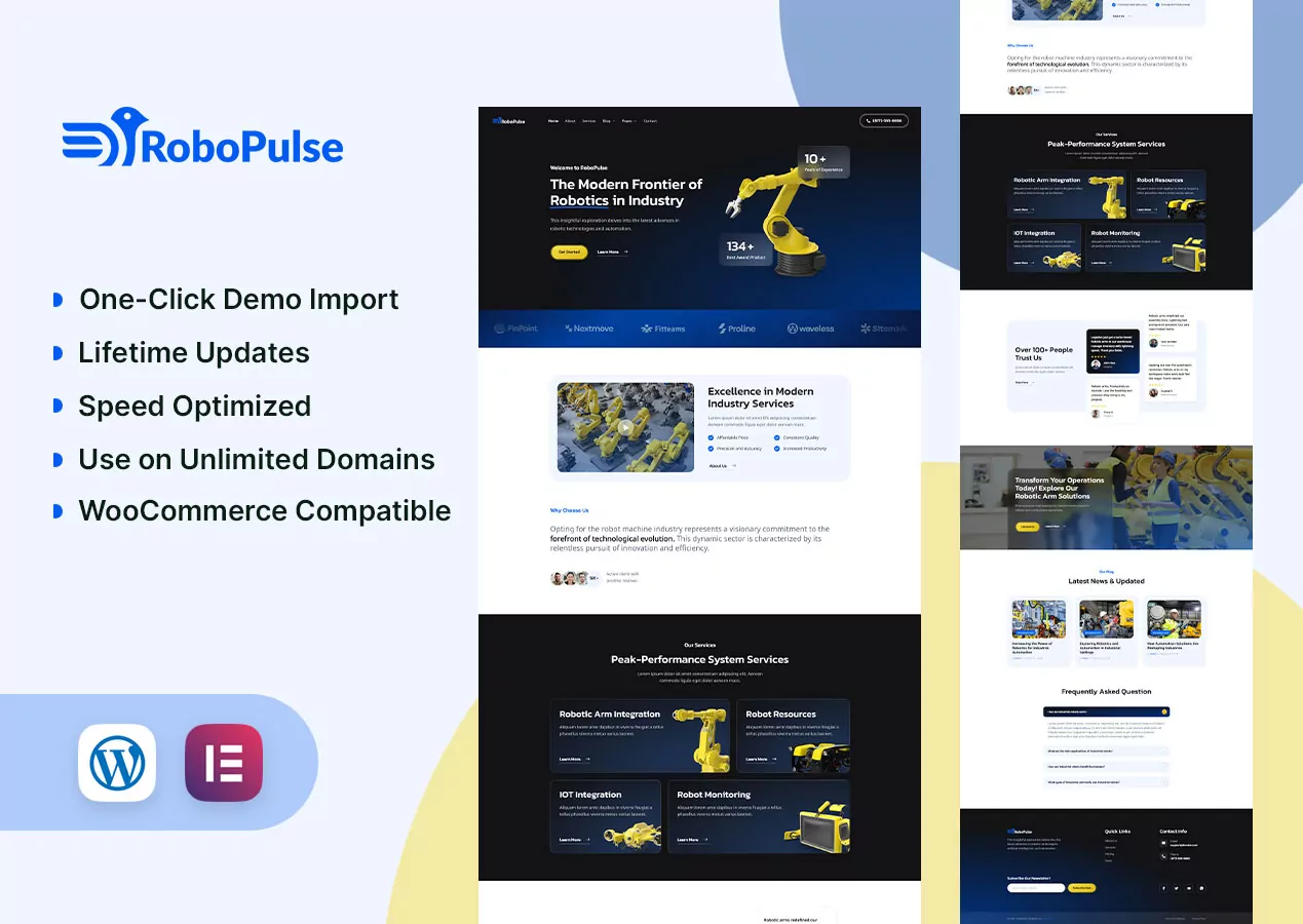 RoboPulse - Robotic & Automation Elementor Template