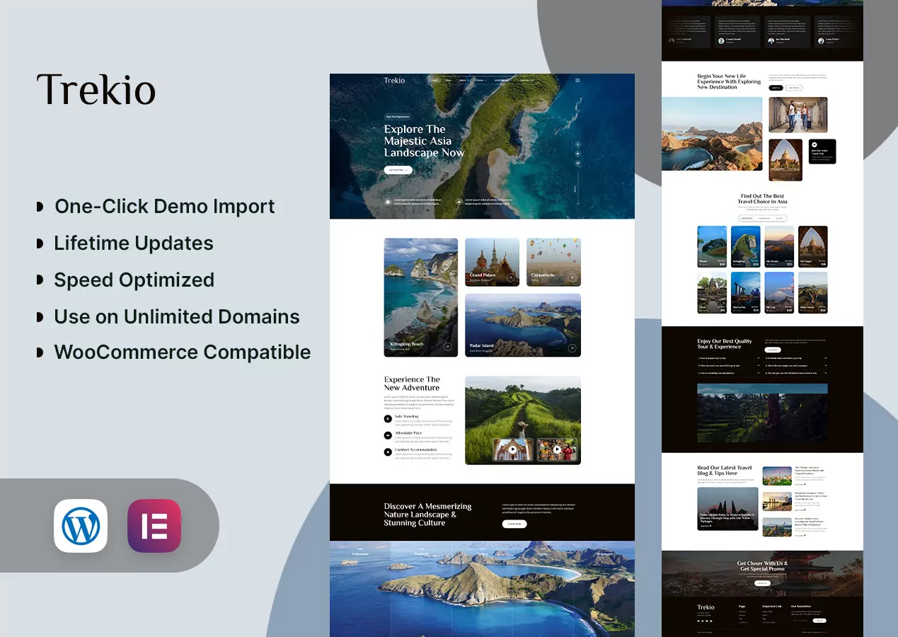 Trekio - Tour & Travel Agency Elementor Template