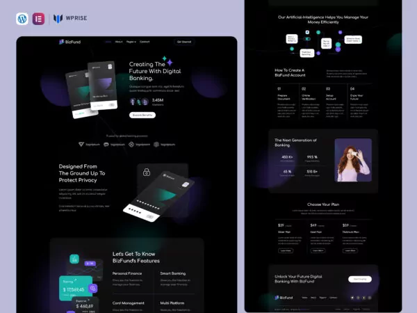 BizFund - Digital Banking & Business Loan Elementor Template