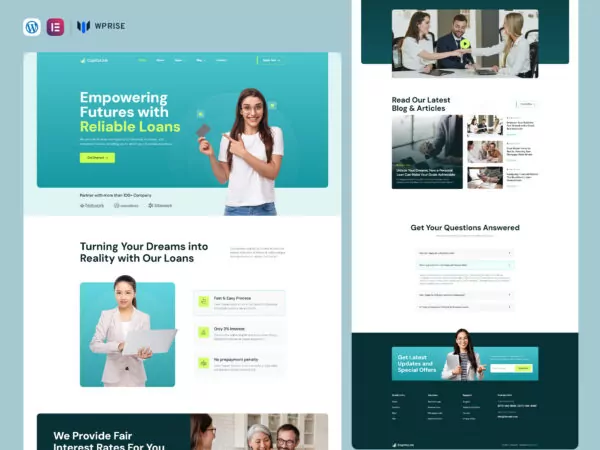 CapitaLink - Banking & Business Loan Elementor Template
