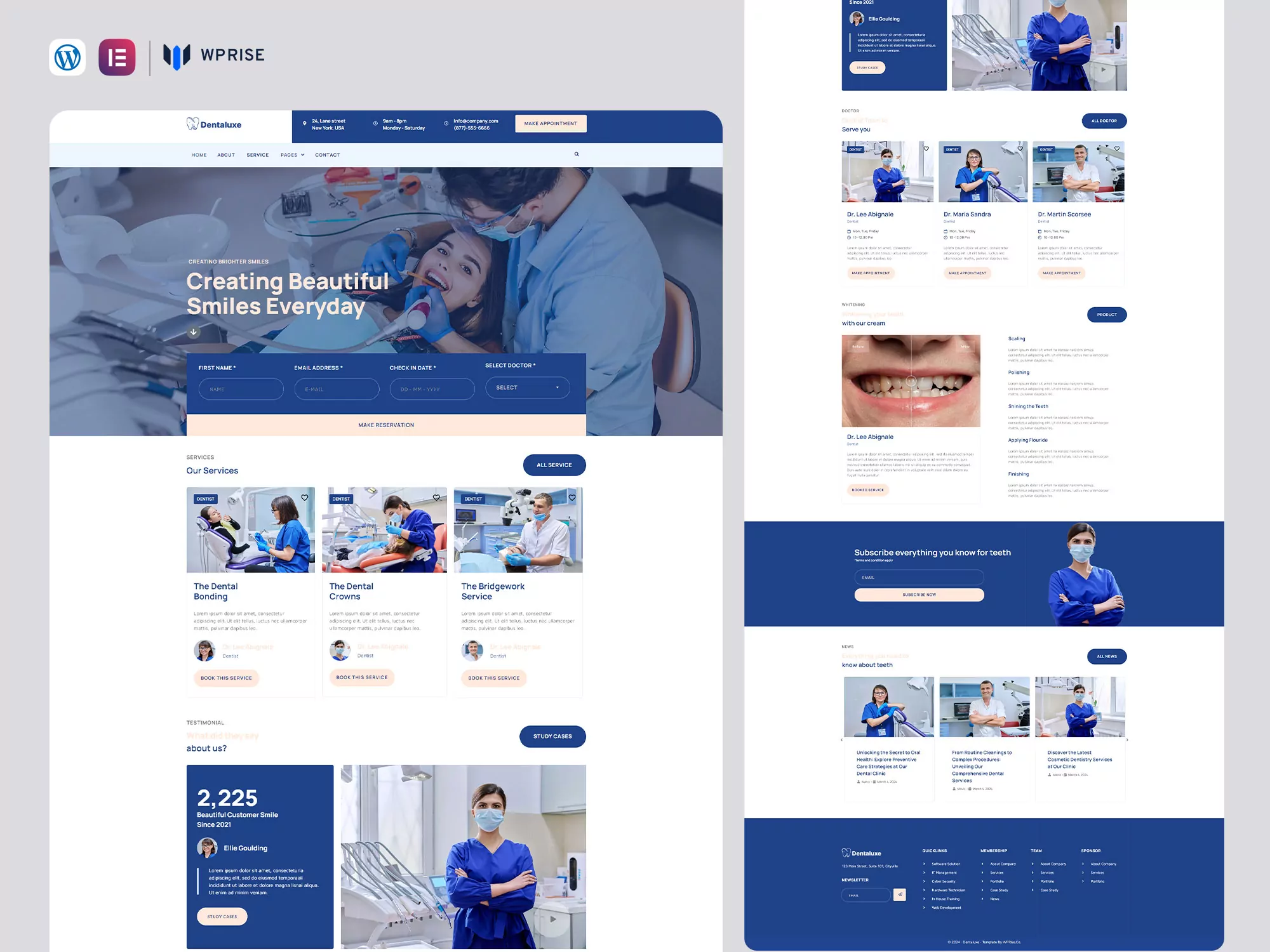 Dentaluxe - Dentist & Dental Clinic Elementor Template