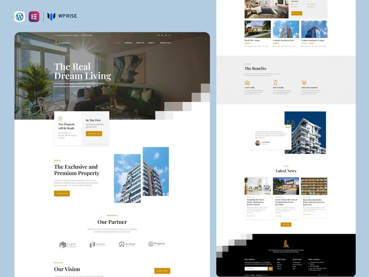 EstatePro - Real Estate Elementor Template