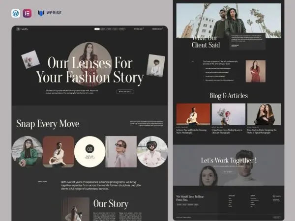 FashPic - Fashion Photography & Portfolio Elementor Template