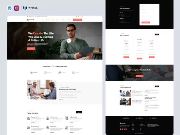 LifeCraft - Life Coach & Speaker Elementor Template