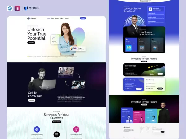LifeHeal - Life Coach & Motivational Speaker Elementor Template