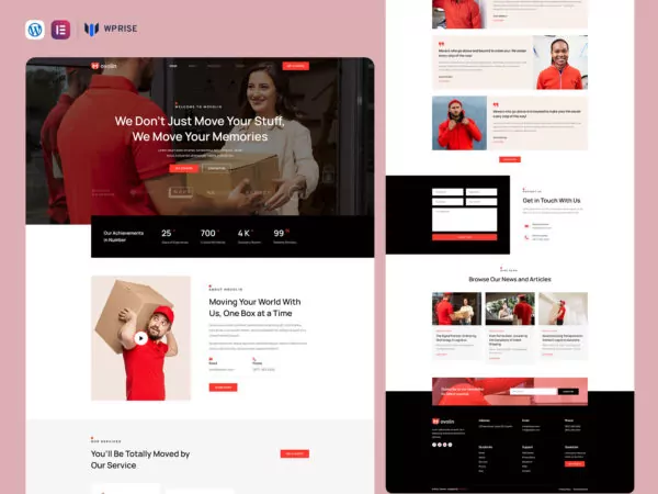 Movolin - Moving and Logistics Solution Elementor Template
