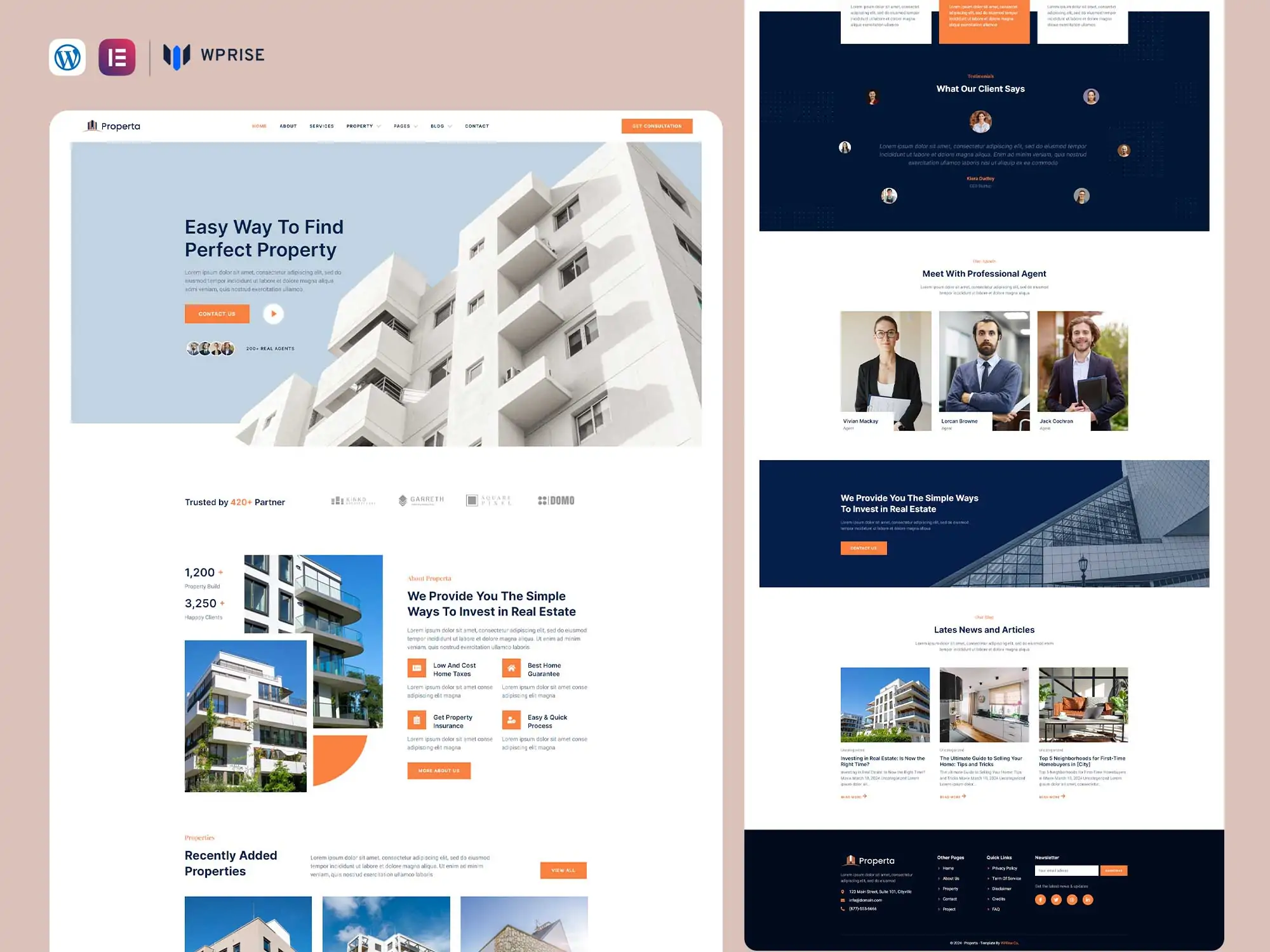 Properta - Real Estate & Property Elementor Template