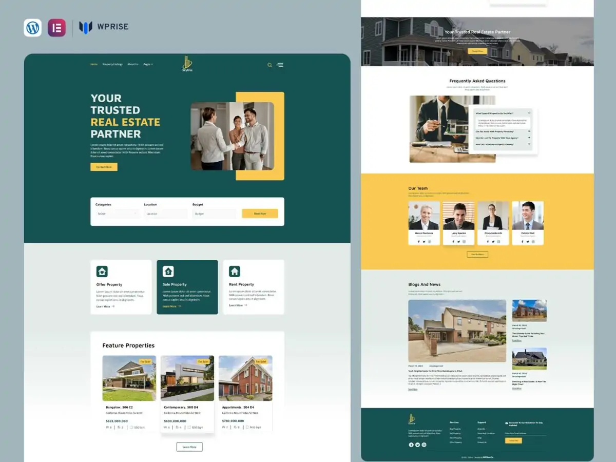 Skyline - Real Estate Elementor Template