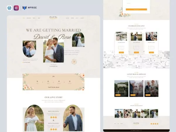 WeddInvite - Wedding Invitation & RSVP Elementor Template