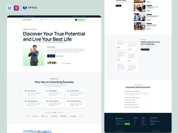 LyfCoach - Life Coach Public Speaker Elementor Template