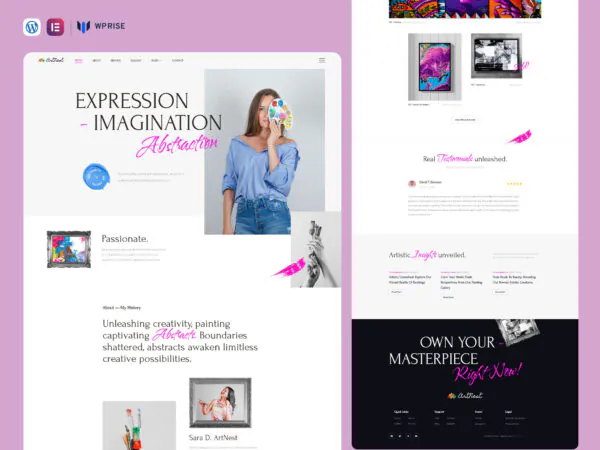 ArtNest - Painter & Artist Service Elementor Template
