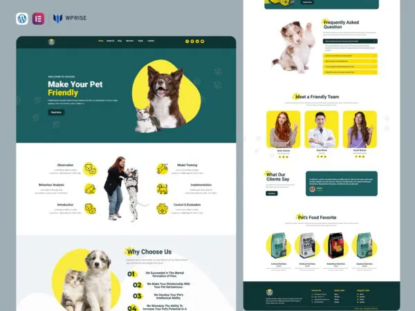 Enova - Pet Training Elementor Template