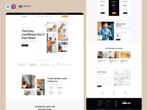 LockWise - LockWise & Security System Elementor Template