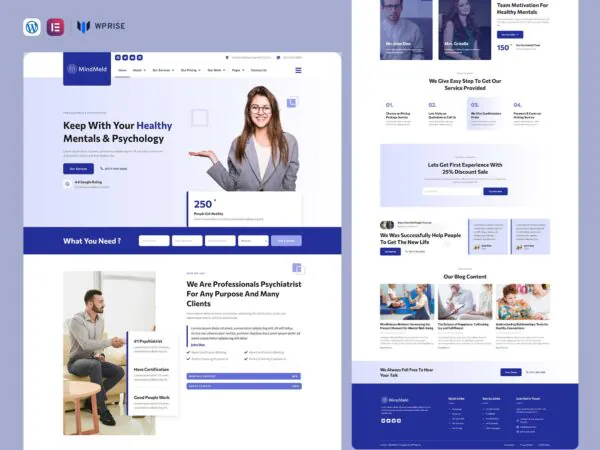 MindMeld - Human Psychology & Consultant Elementor Template