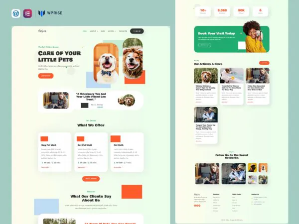 Velvet - Pet Care Services Elementor Template