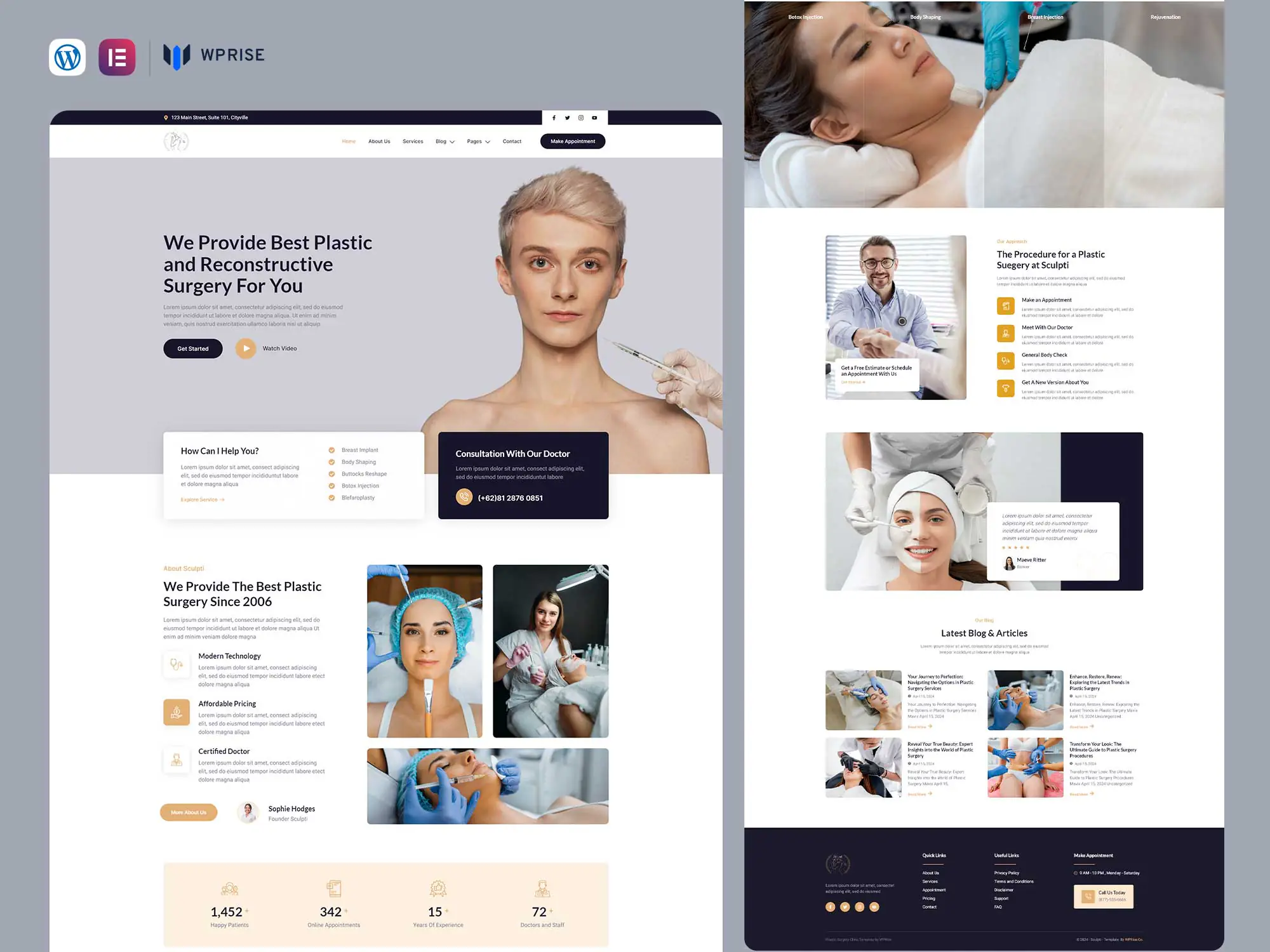 Sculpti - Plastic Surgery Clinic Elementor Template