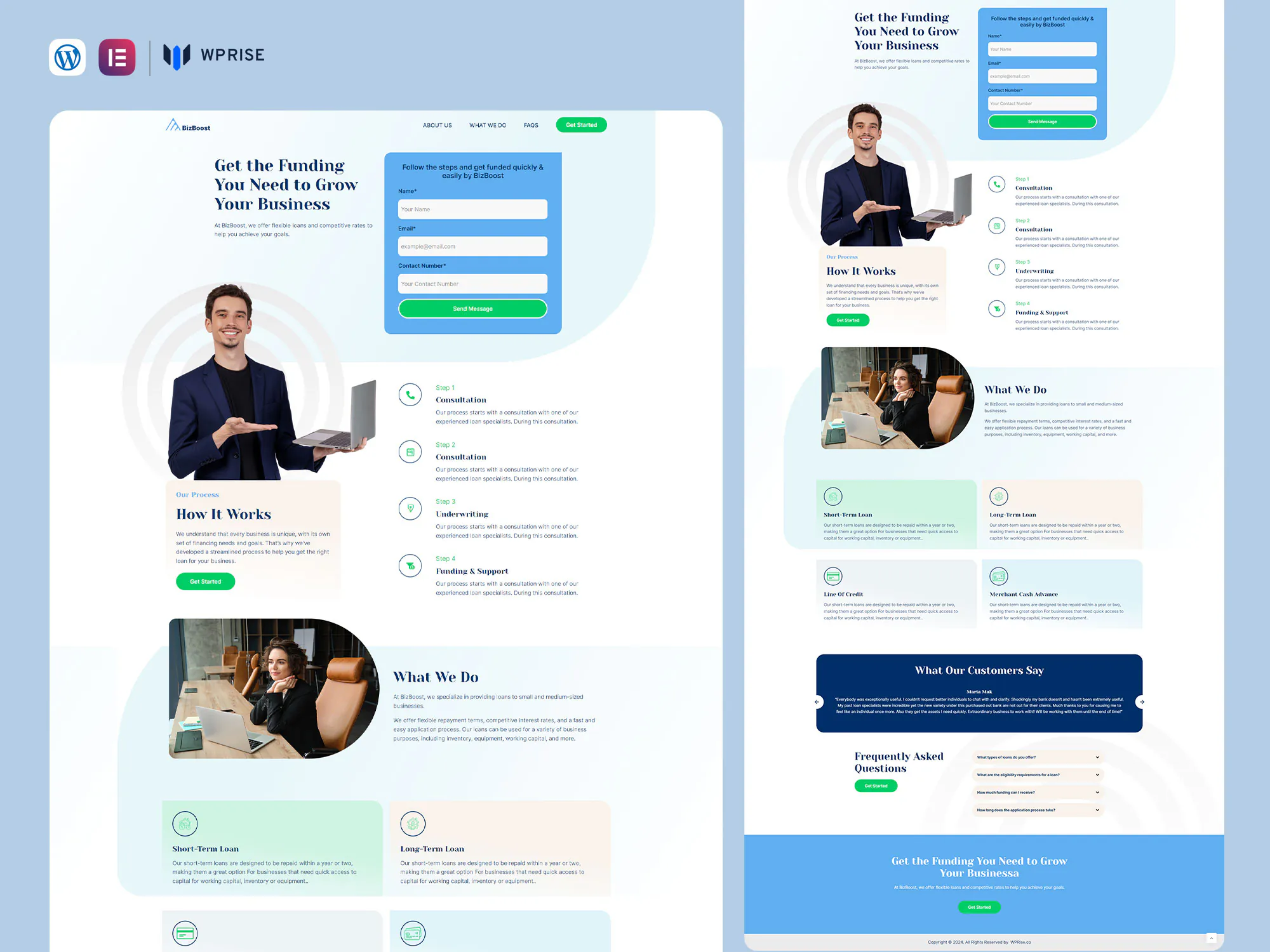 BizBoost - Business Loan Lead Generation Landing Page