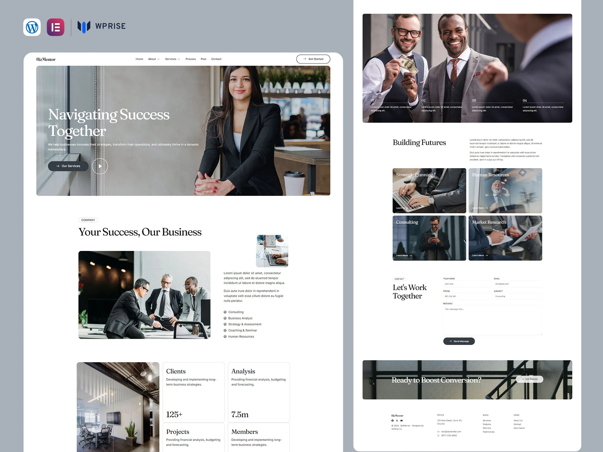 BizMentor - Business Consulting & Coaching Elementor Template