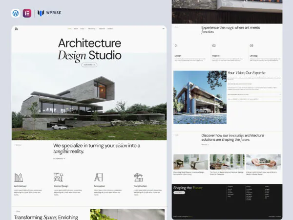 Architecture & Interior Design Elementor Template