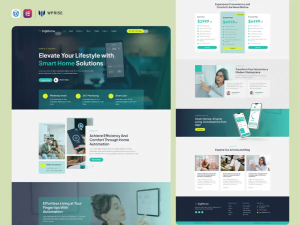 DigiHome - Smart Home Automation Elementor Template
