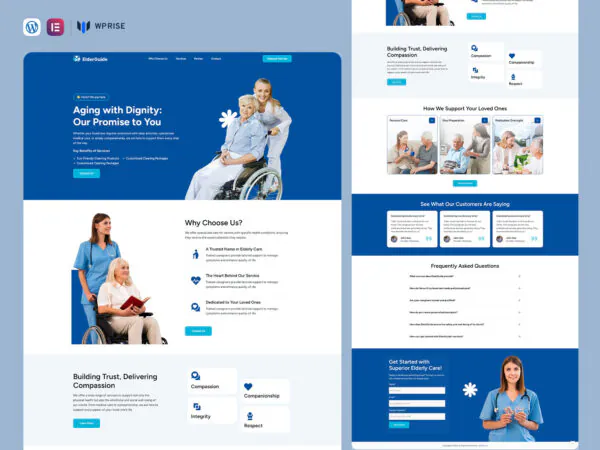 ElderGuide - Elderly Care Lead Generation Landing Page