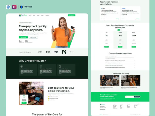 NetCore - Multi-layout SaaS & Startup Template