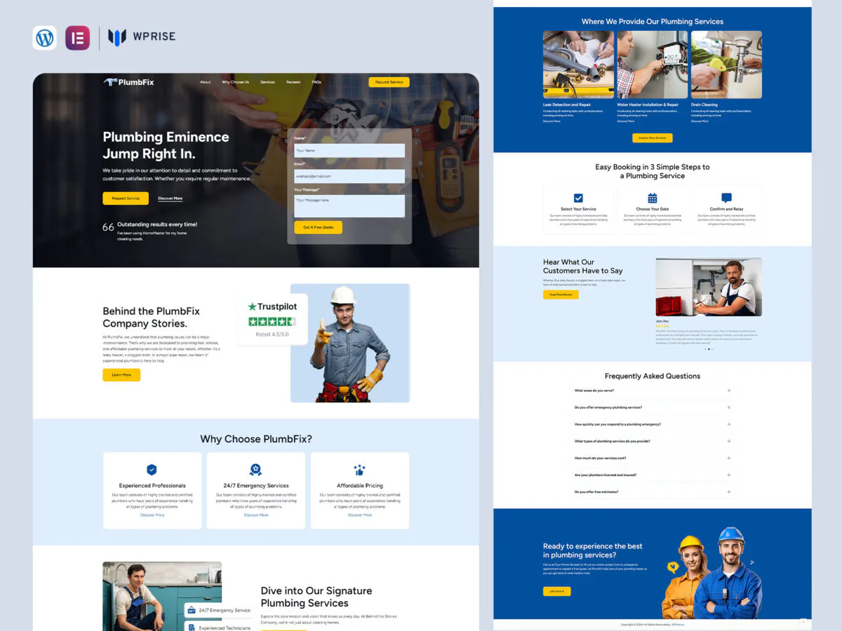 PlumbFix - Plumbing Lead Generation Landing Page
