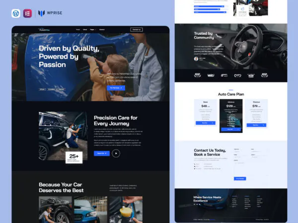 PolishMax - Auto Detailing & Car Care Elementor Template