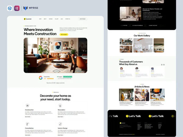 RenoCraft – Construction Elementor Template