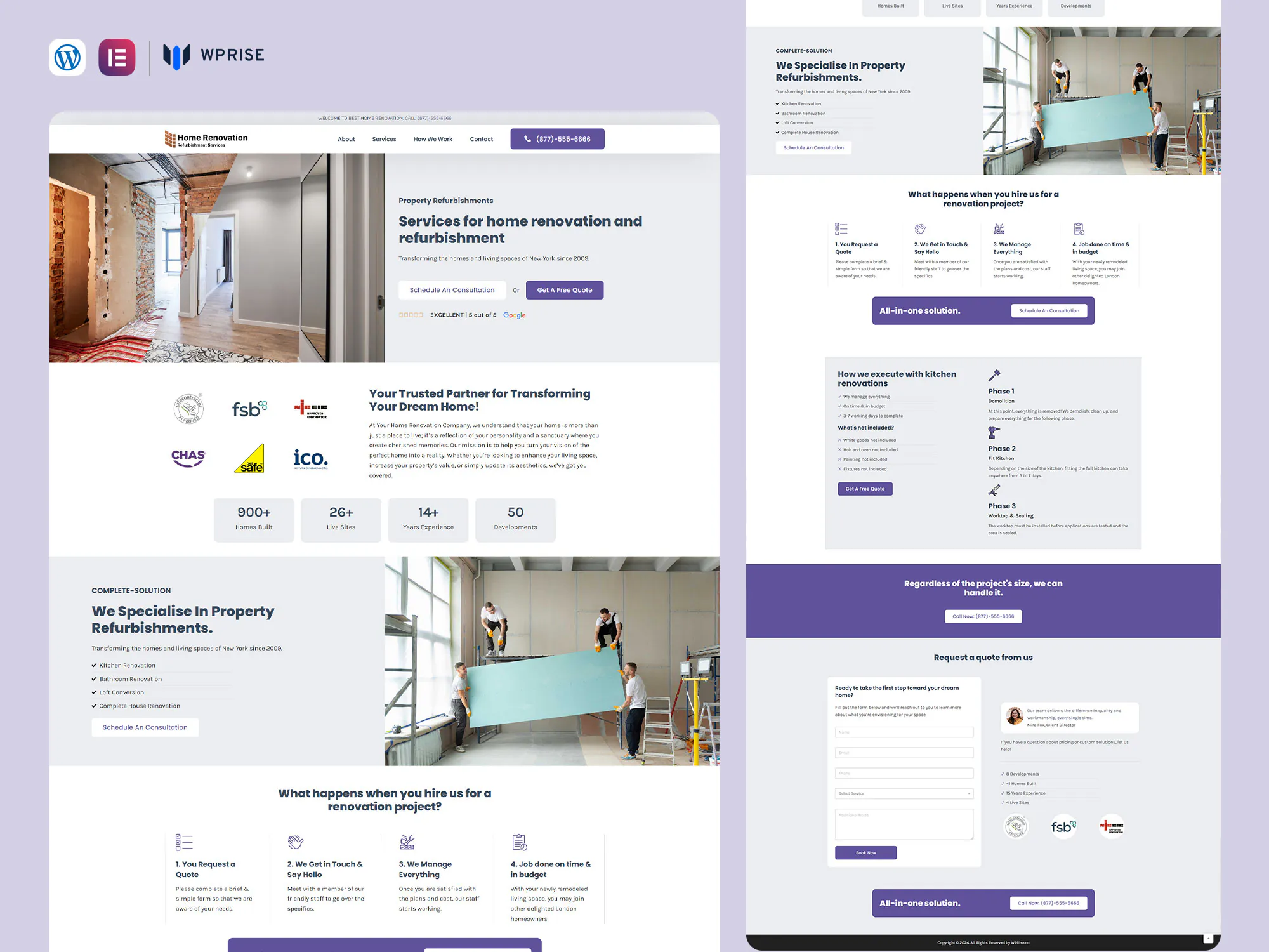 CraftNest - Home Renovations Lead Generation Landing Page