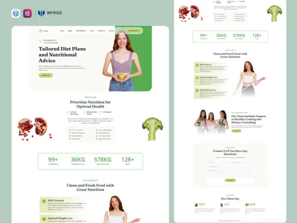 FitTrack - Weight Loss Services Elementor Landing Page