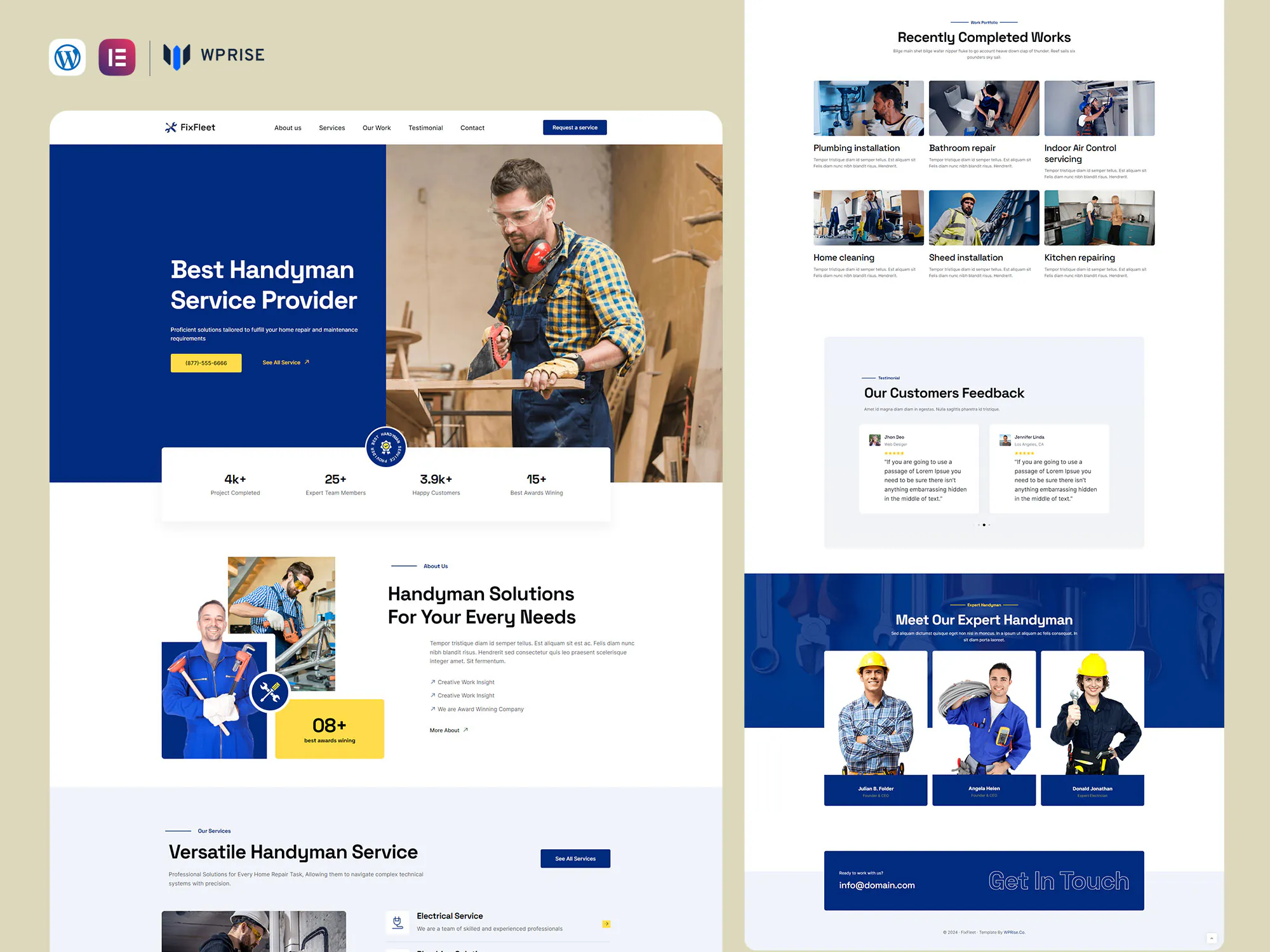FixFleet - Handyman Lead Generation Landing Page