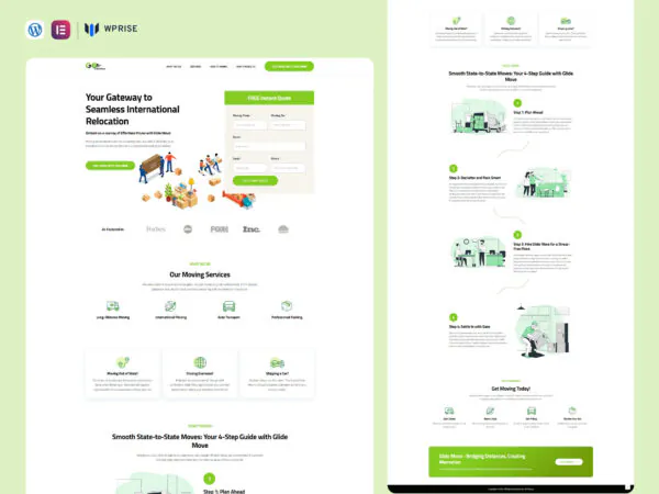 GlideMove - Moving Lead Generation Landing Page