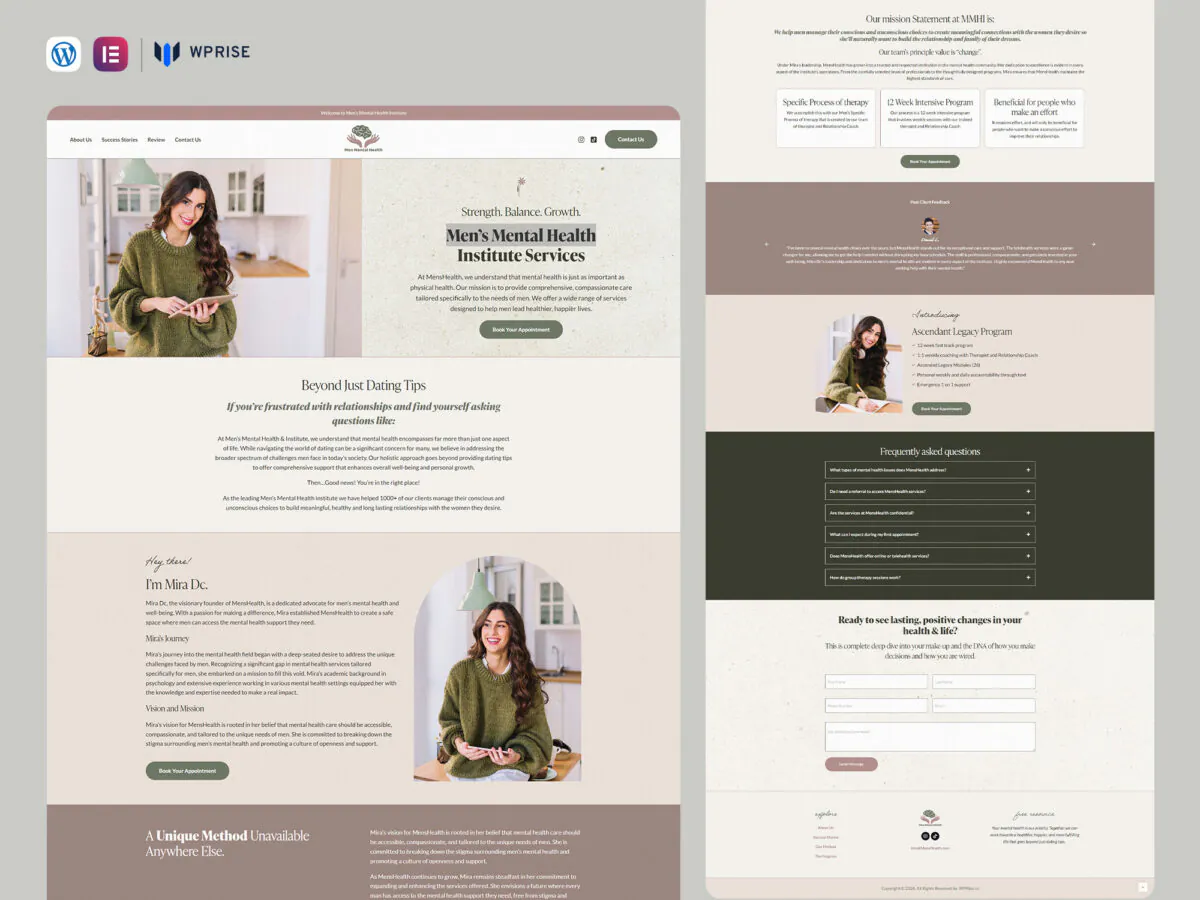 MensHealth - Men’s Mental Health Lead Generation Landing Page