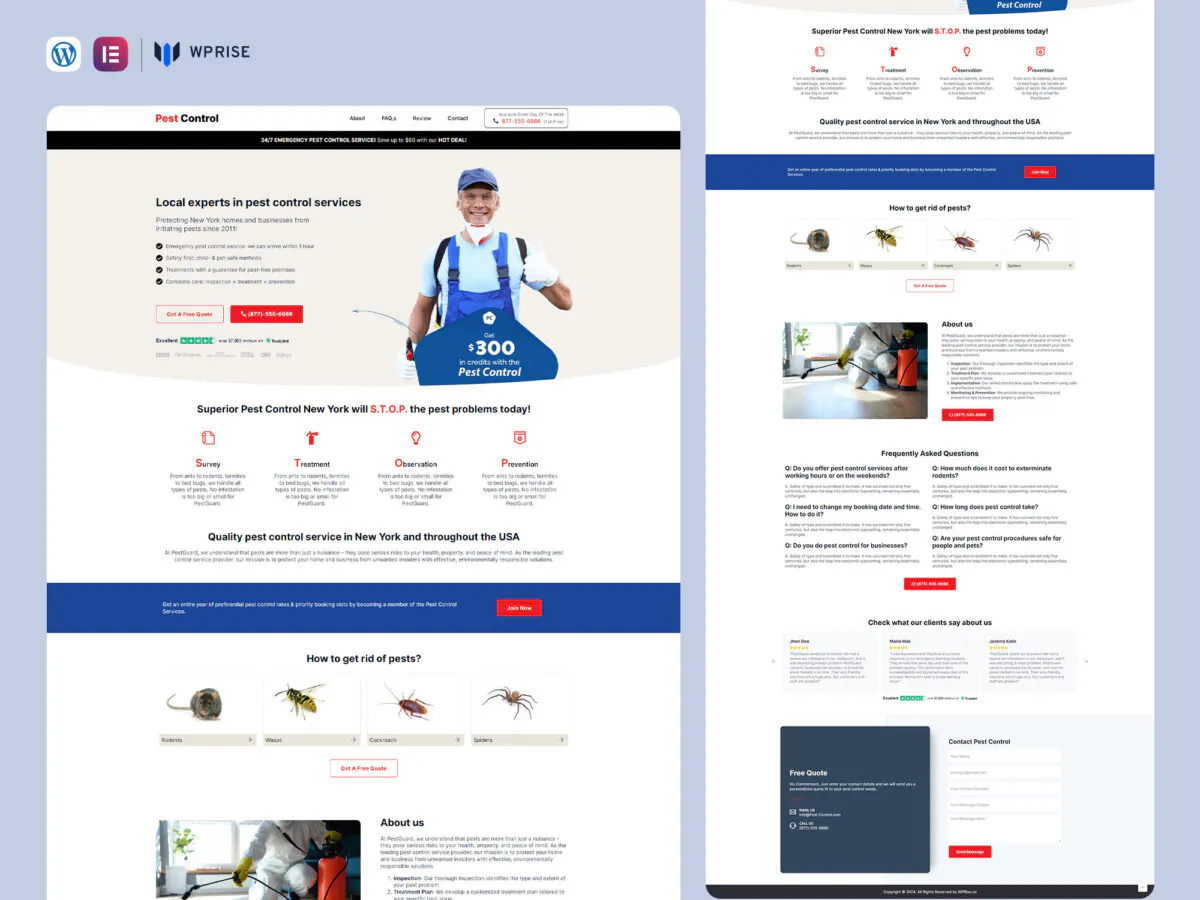 PestGuard - Pest Control Lead Generation Landing Page