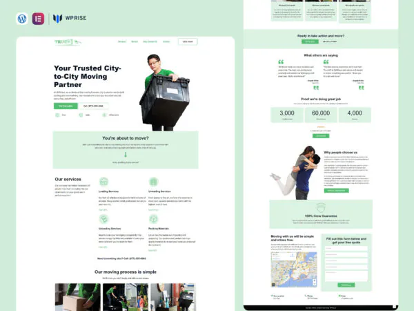 ShiftEase - Moving Lead Generation Landing Page