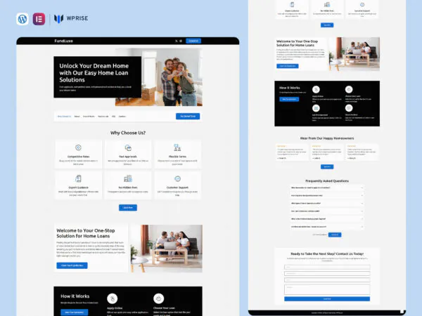 FundLuxe - Home Loan Lead Generation Landing Page